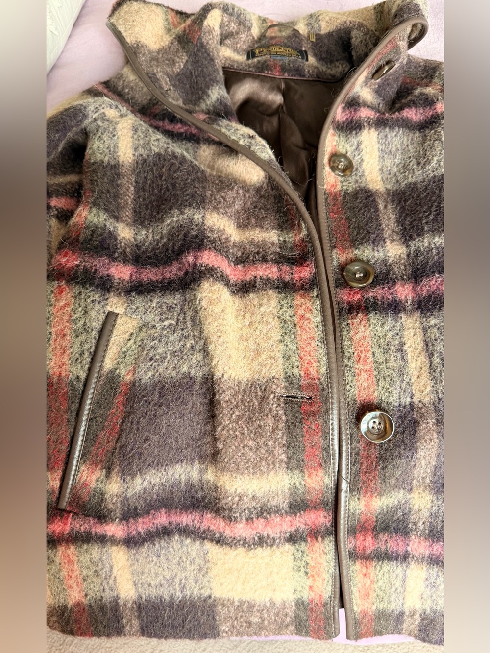 Pendleton Women's Plaid Wool Hooded Coat - Picture 3 of 6